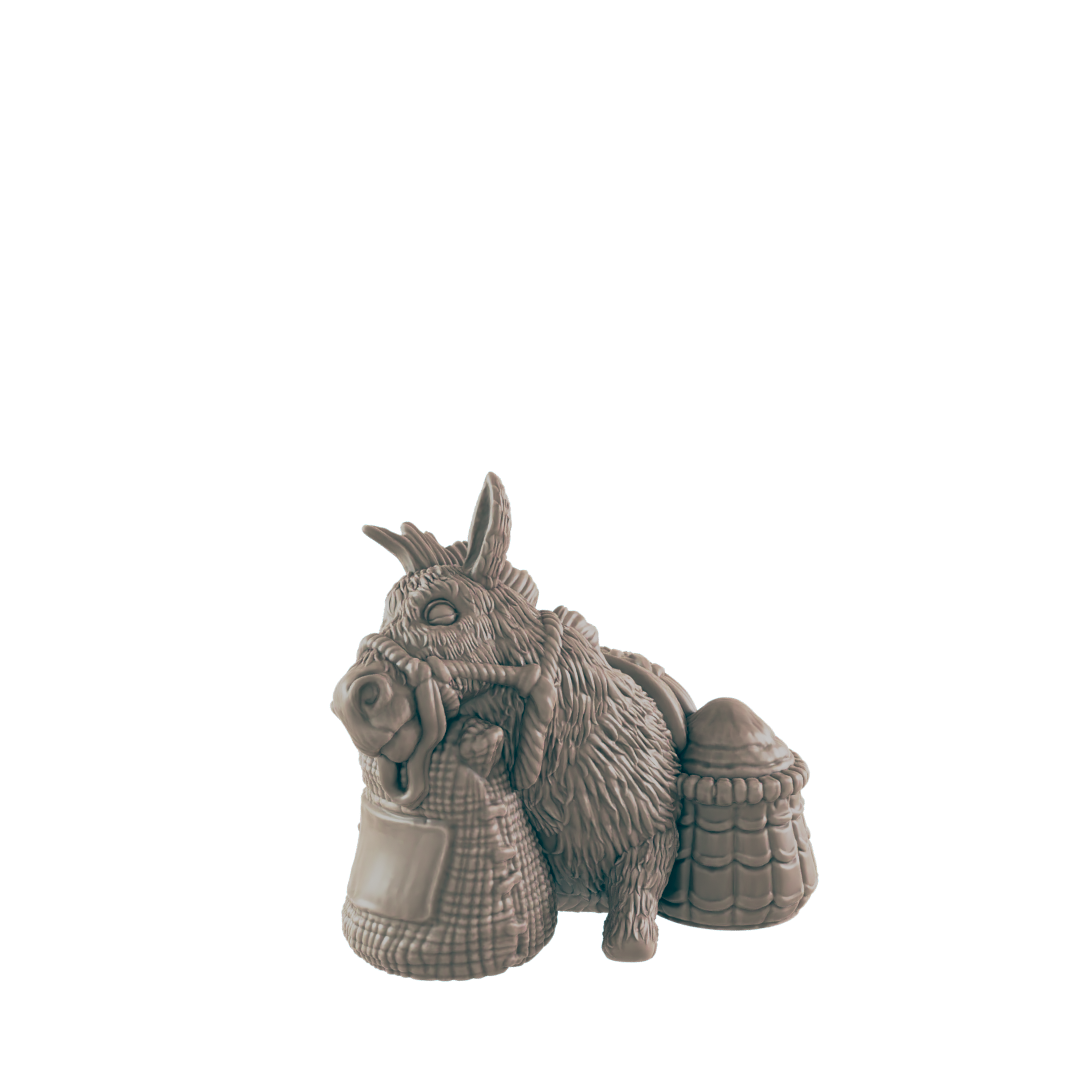3D printed Donkey Sleeping front view