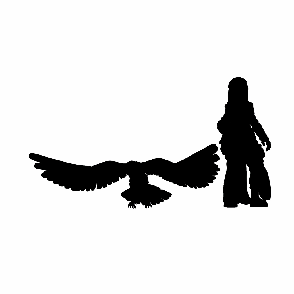 Eagle Flying scale comparison to 28mm human miniature
