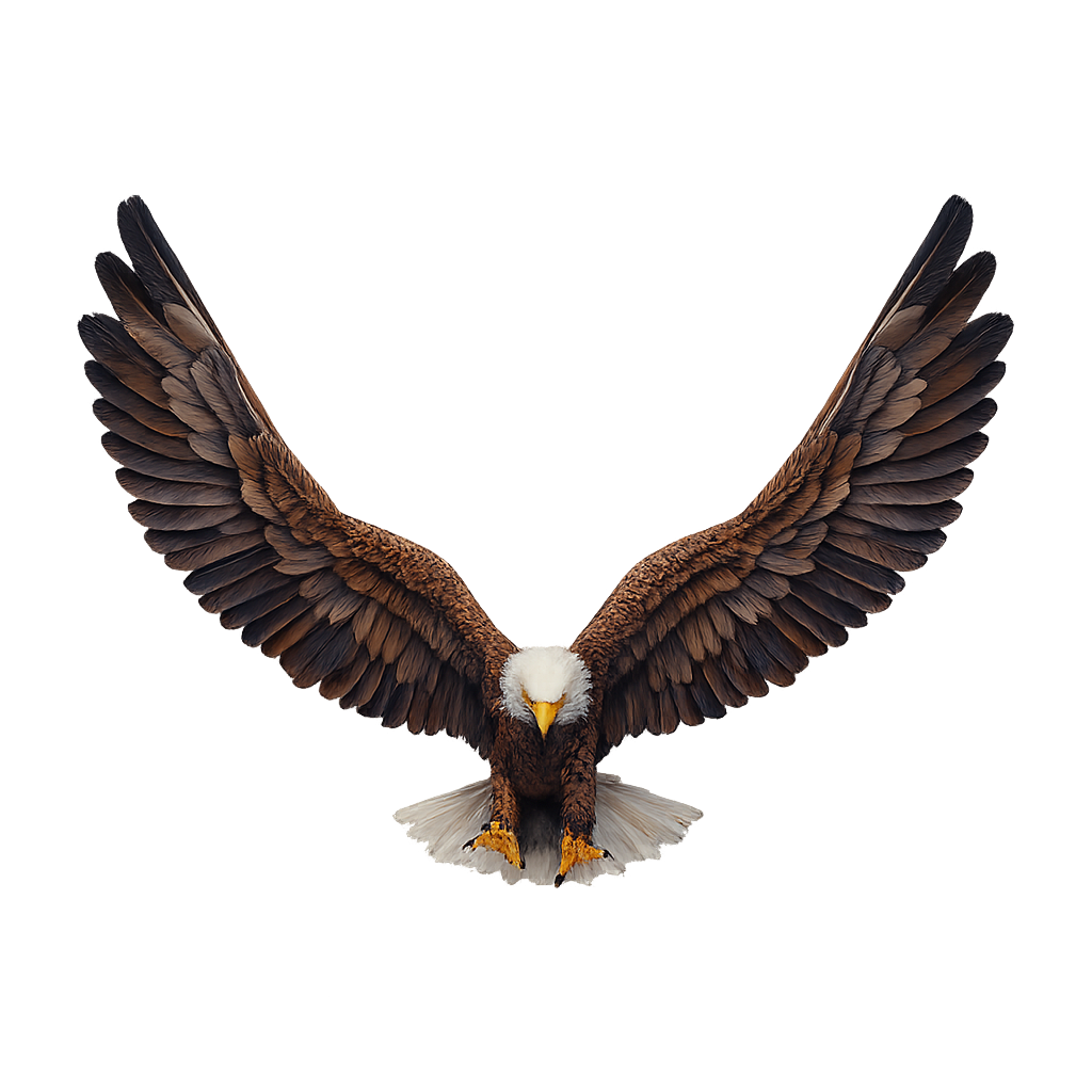 Painted Eagle Landing miniature