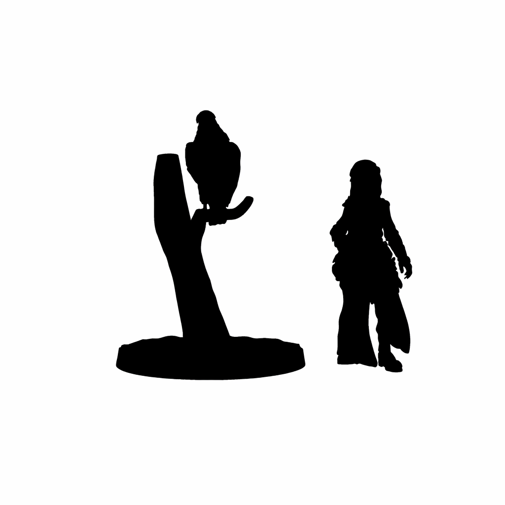 Scale comparision of Eagle in Tree and a 28mm human miniature