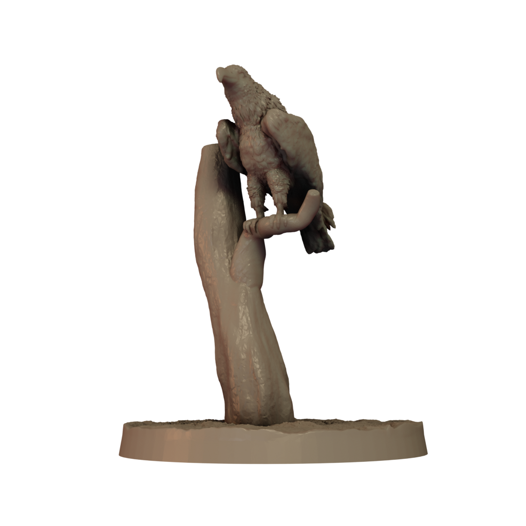 3D printed Eagle in Tree front view