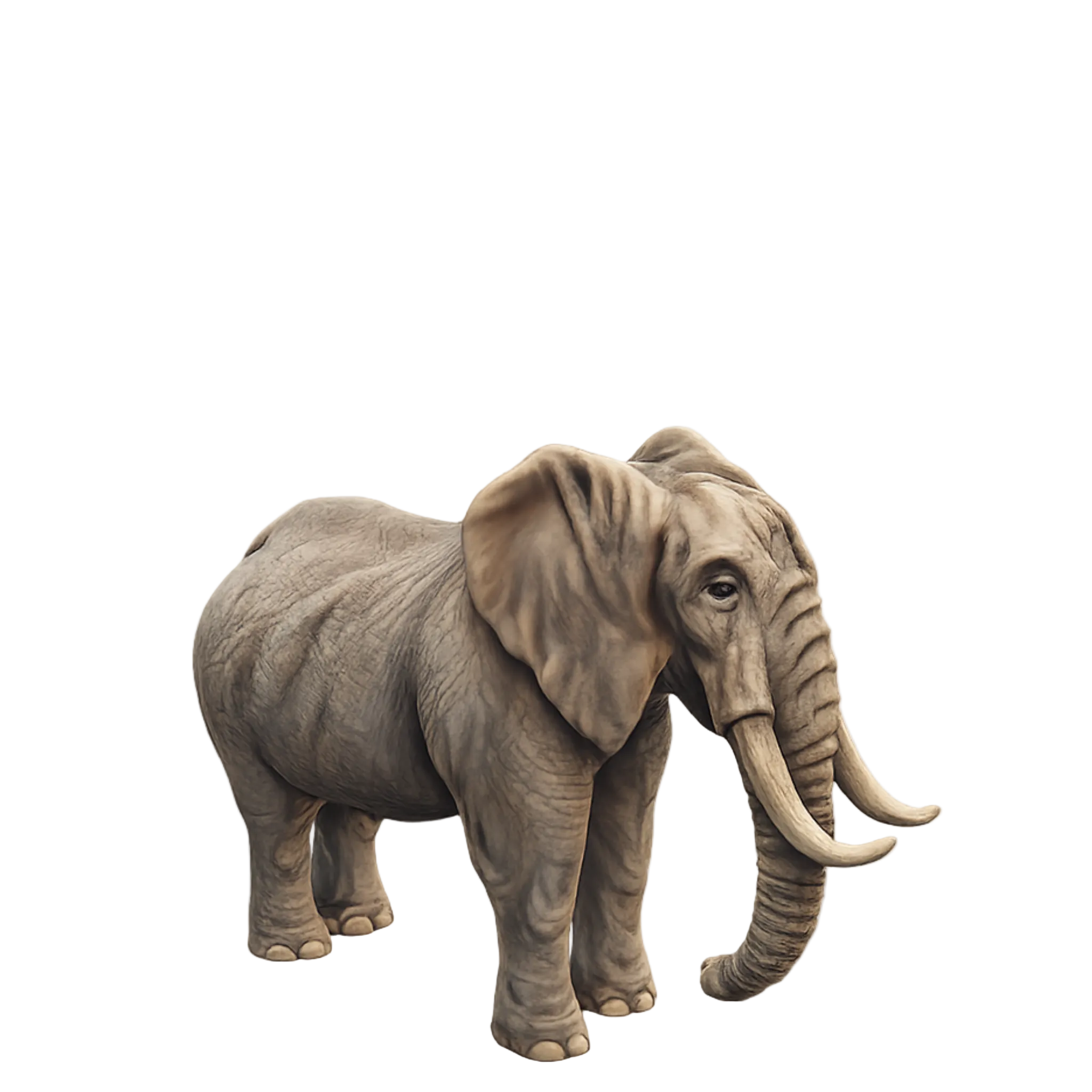 Painted Elelphant Standing miniature