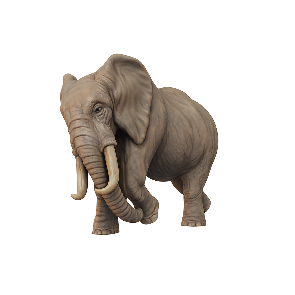 Painting Elephant Charging miniature