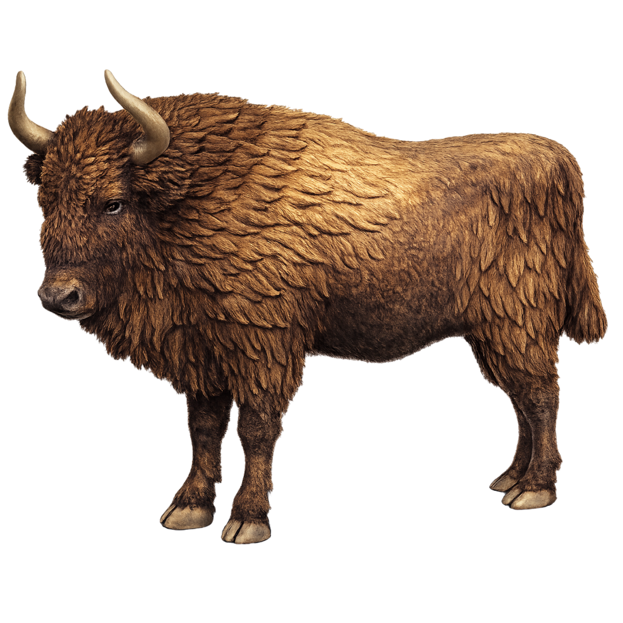 Painted European Bison miniature