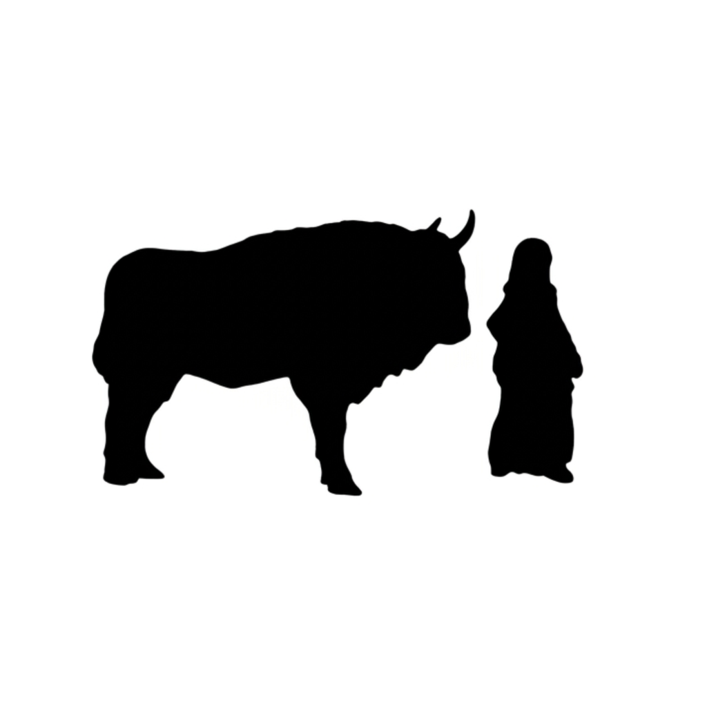 European Bison scale comparison to 28mm human miniature