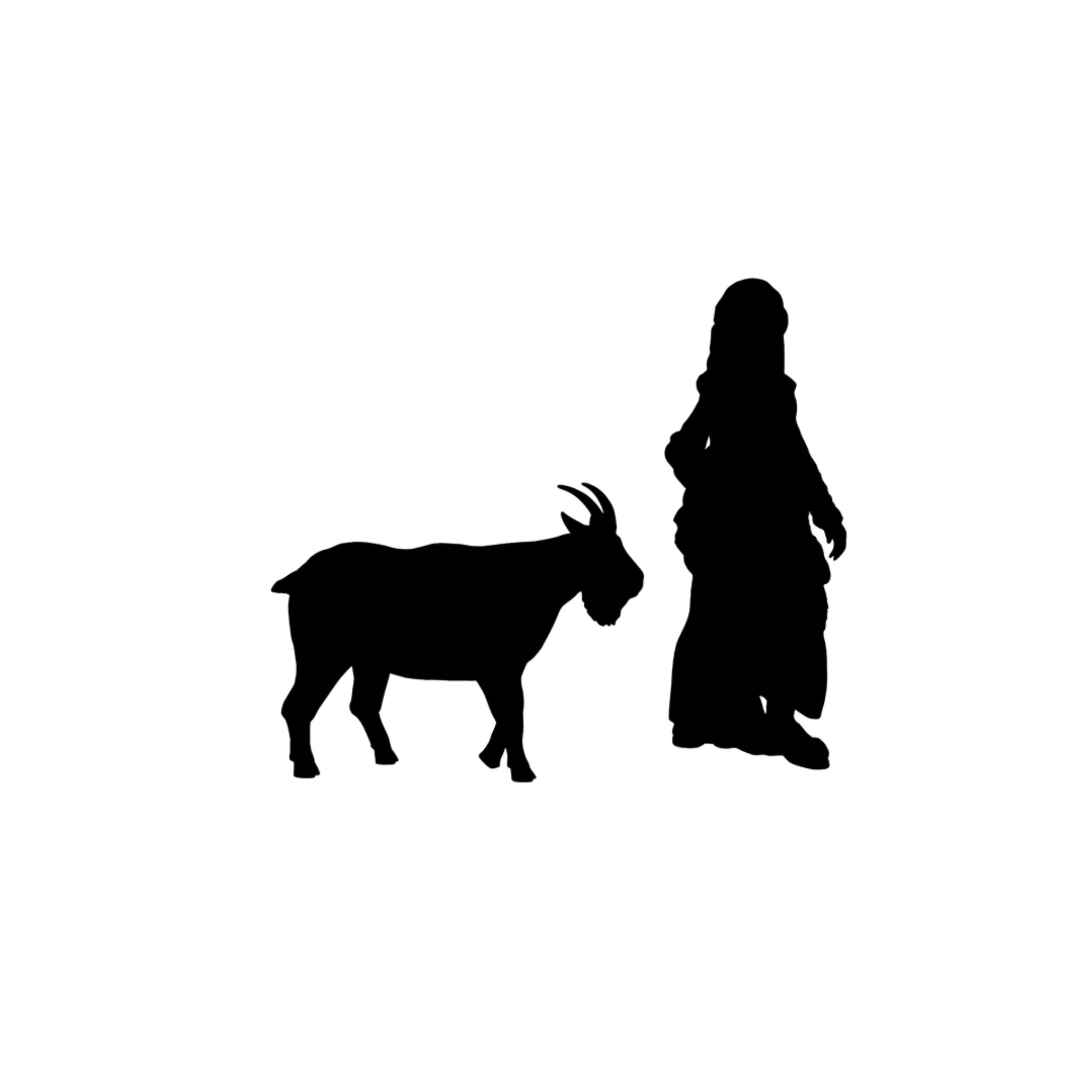 Feral Goat scale comparison to 28mm human miniature