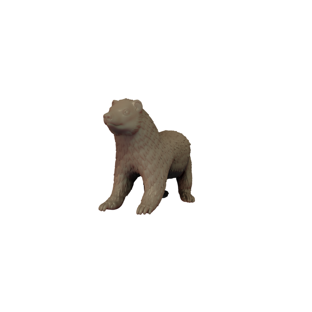 3D printed Ferret front view