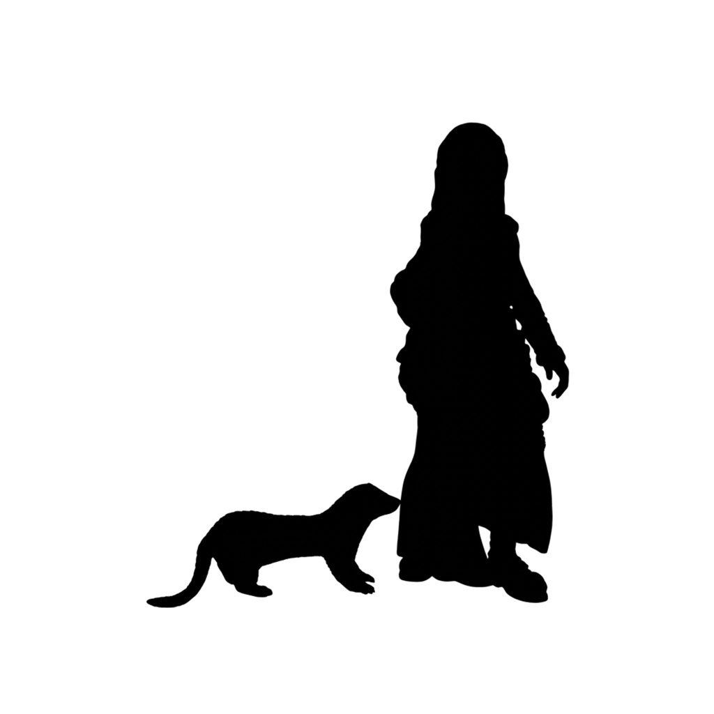Ferret scale comparison to 28mm human miniature