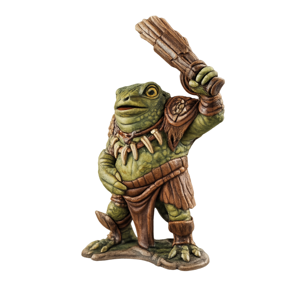 Painted Frogfolk with club miniature