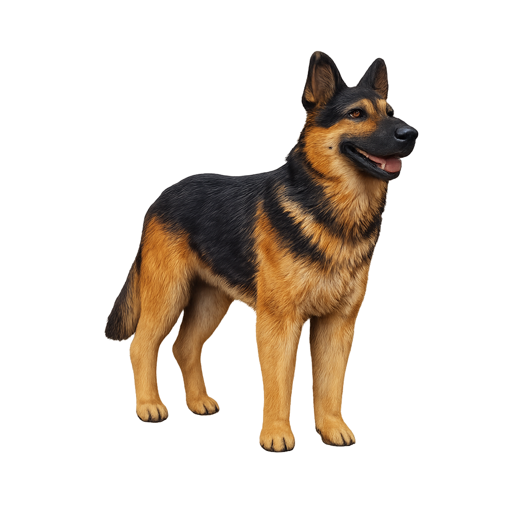 Painted German Shepherd miniature
