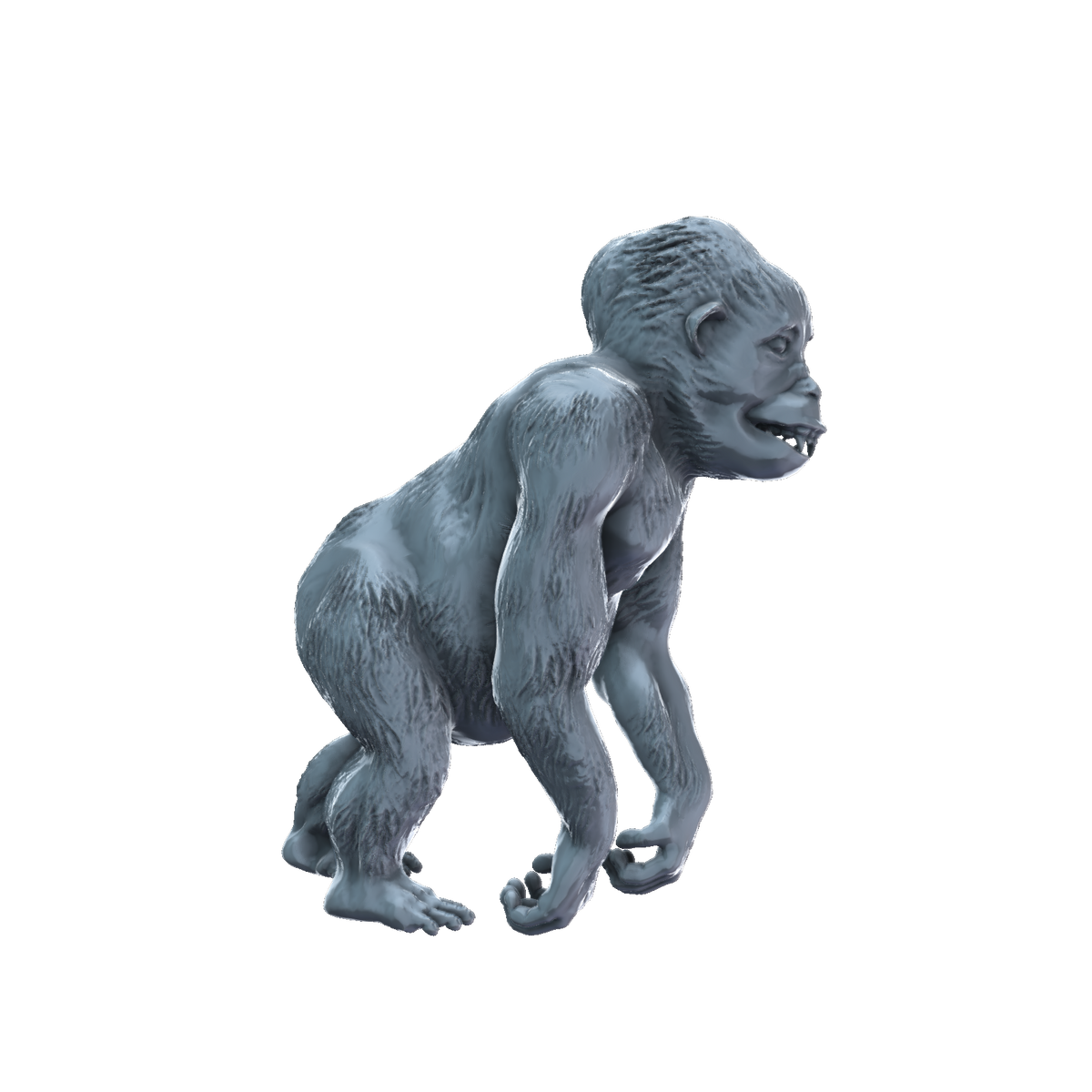3D printed Gigantopithecus Juvenile miniature side view