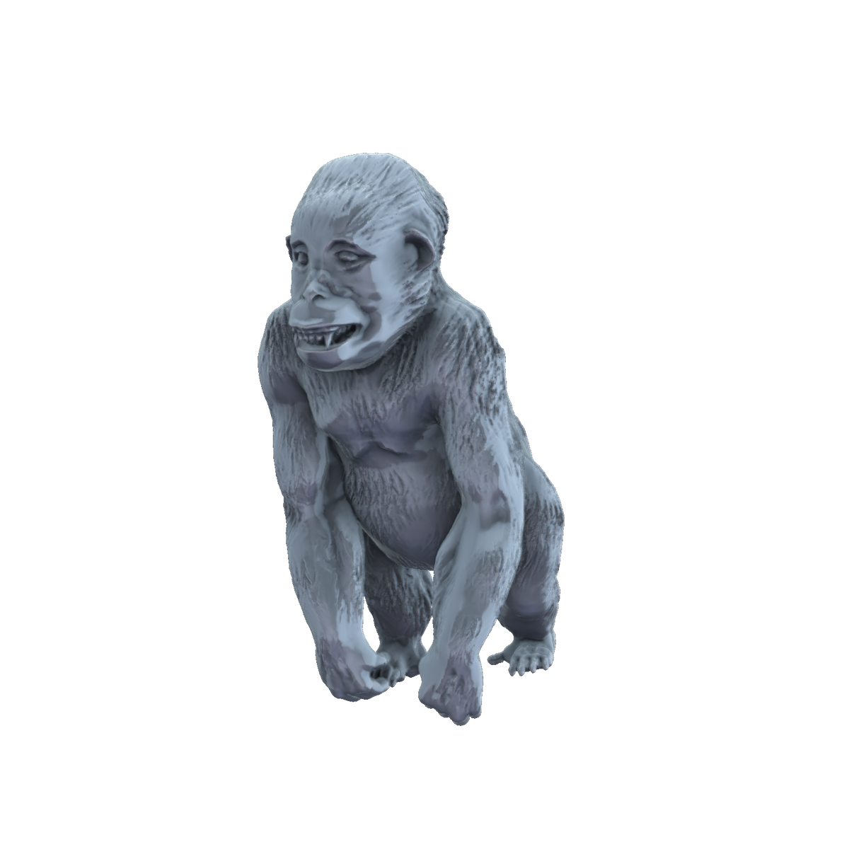 3D printed Gigantopithecus Juvenile miniature front view