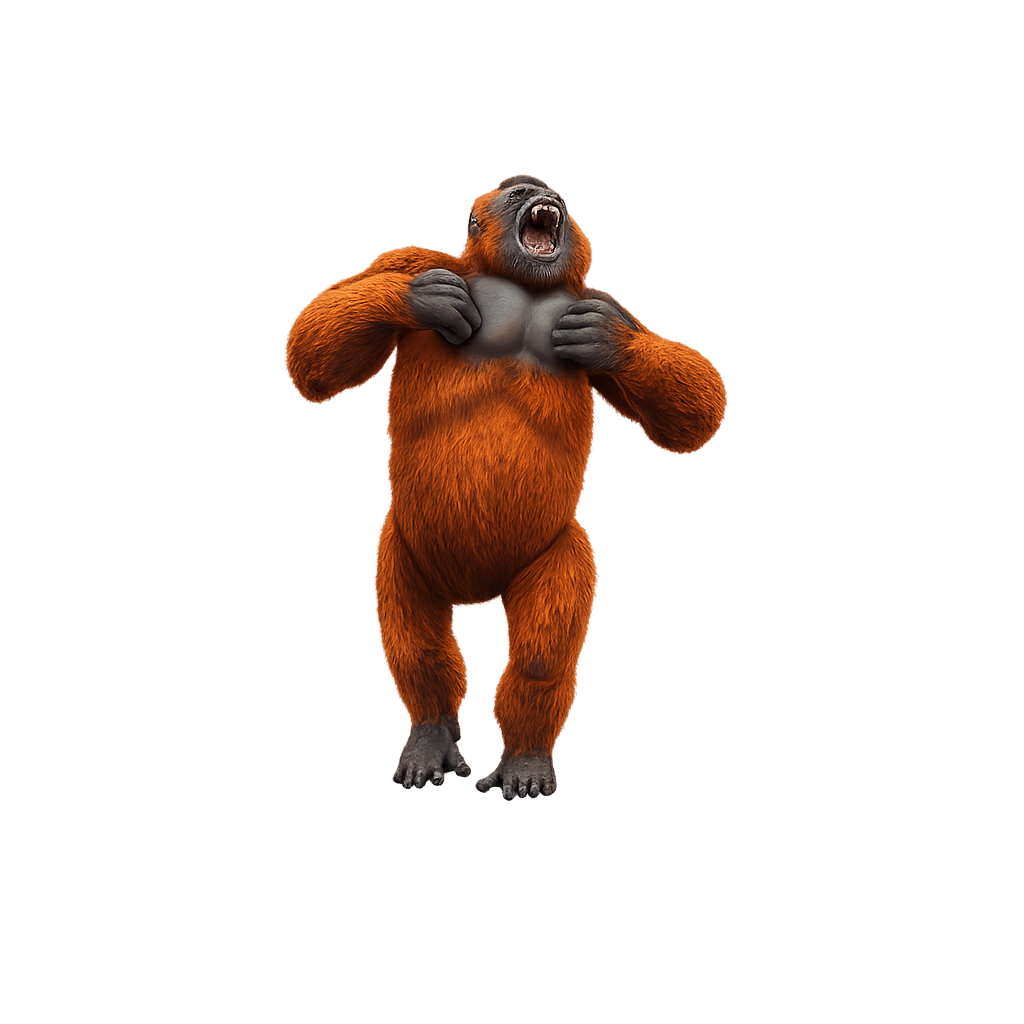 Painted Gigantopithecus Chest Thumping miniature