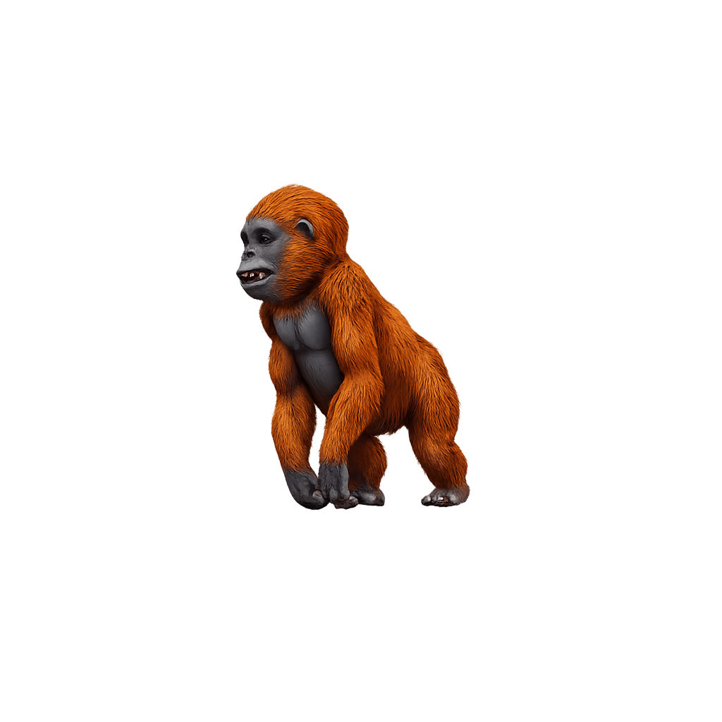 Painted Gigantopithecus Juvenile miniature