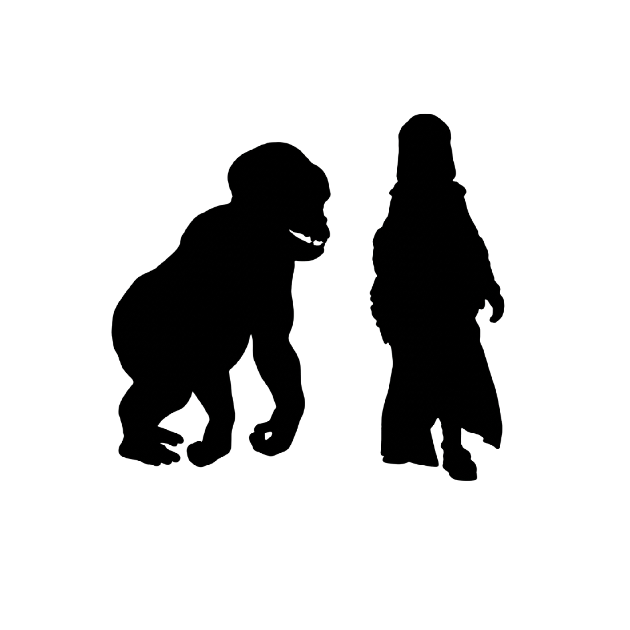 Gigantopithecus Juvenile scale comparison to 28mm human miniature