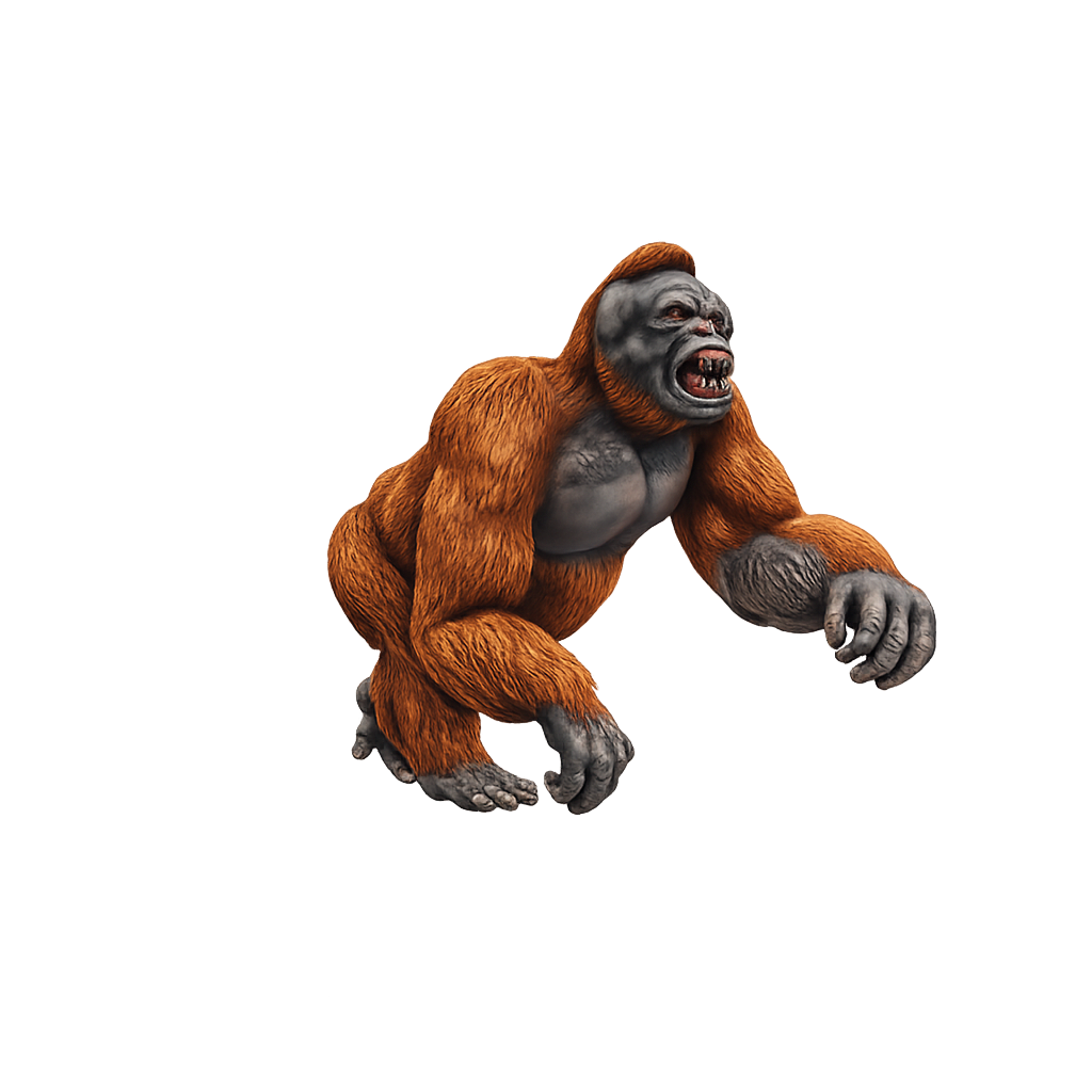 Painted Gigantopithecus Running miniature