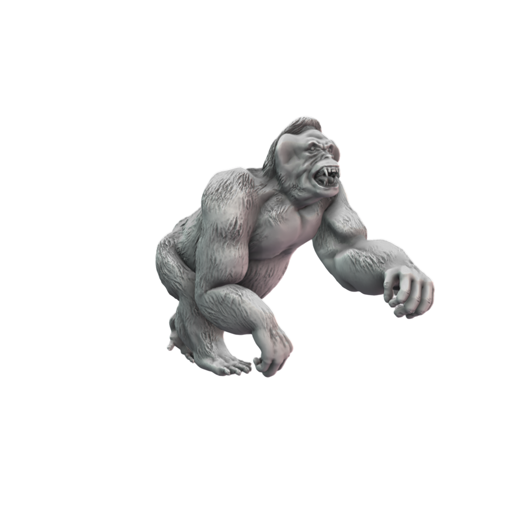 Gigantopithecus Running 3D Render side view