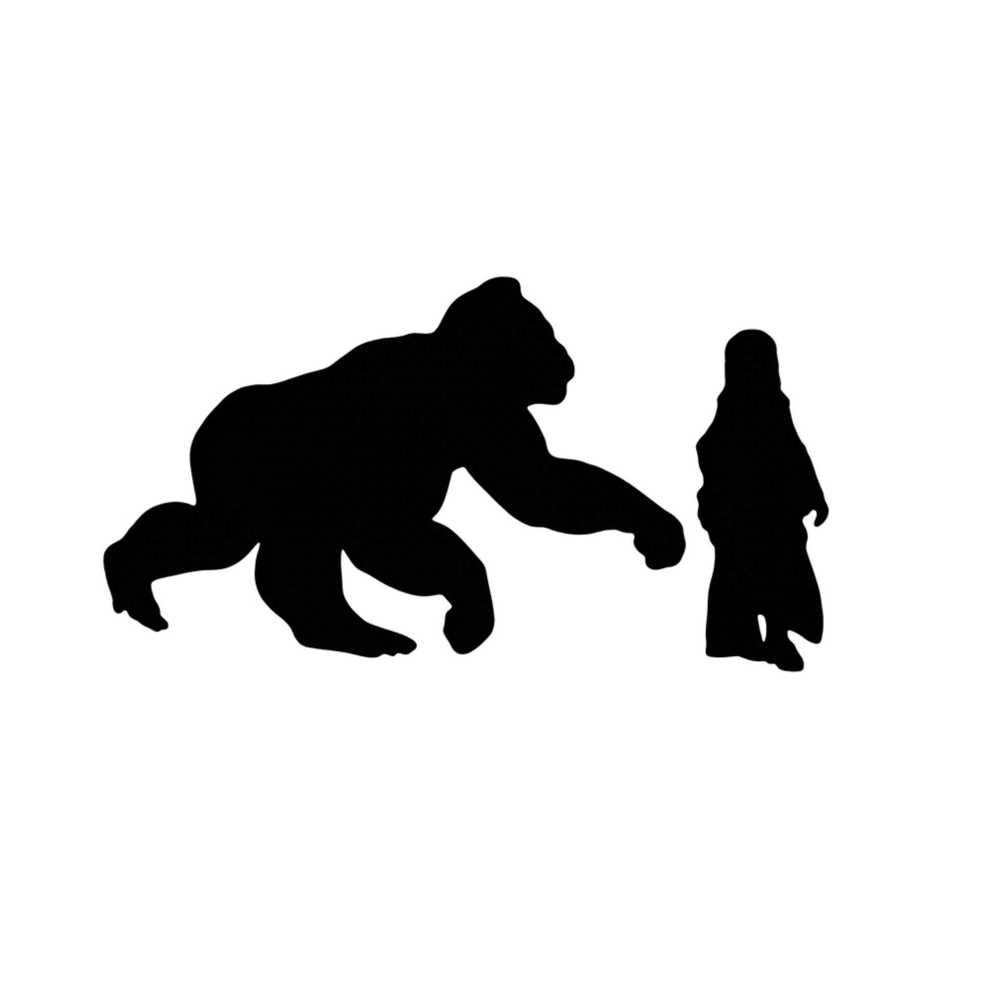 Gigantopithecus Running scale comparison to 28mm human miniature