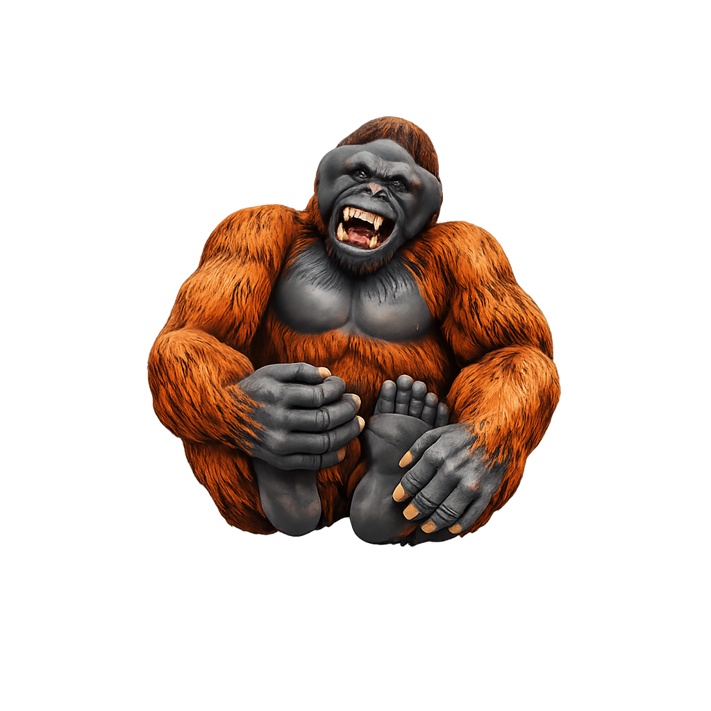 Painted Gigantopithecus Sitting miniature