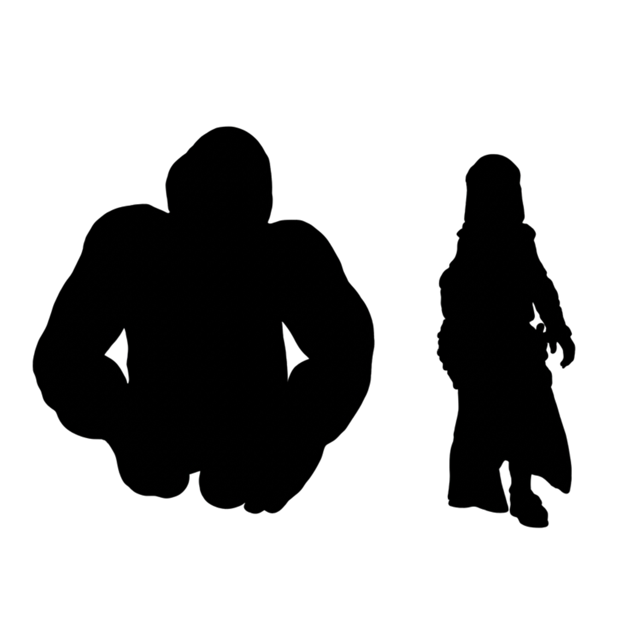 Gigantopithecus Sitting scale comparison to 28mm human miniature