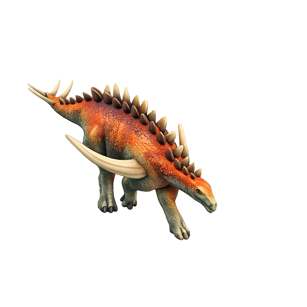 Painted Gigantspinosaurus Running miniature