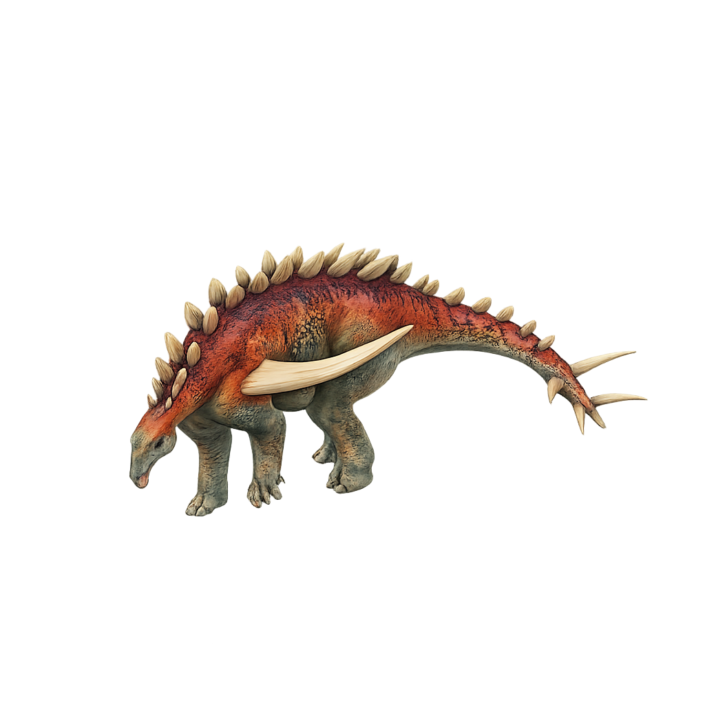 Painted Gigantspinosaurus Walking miniature