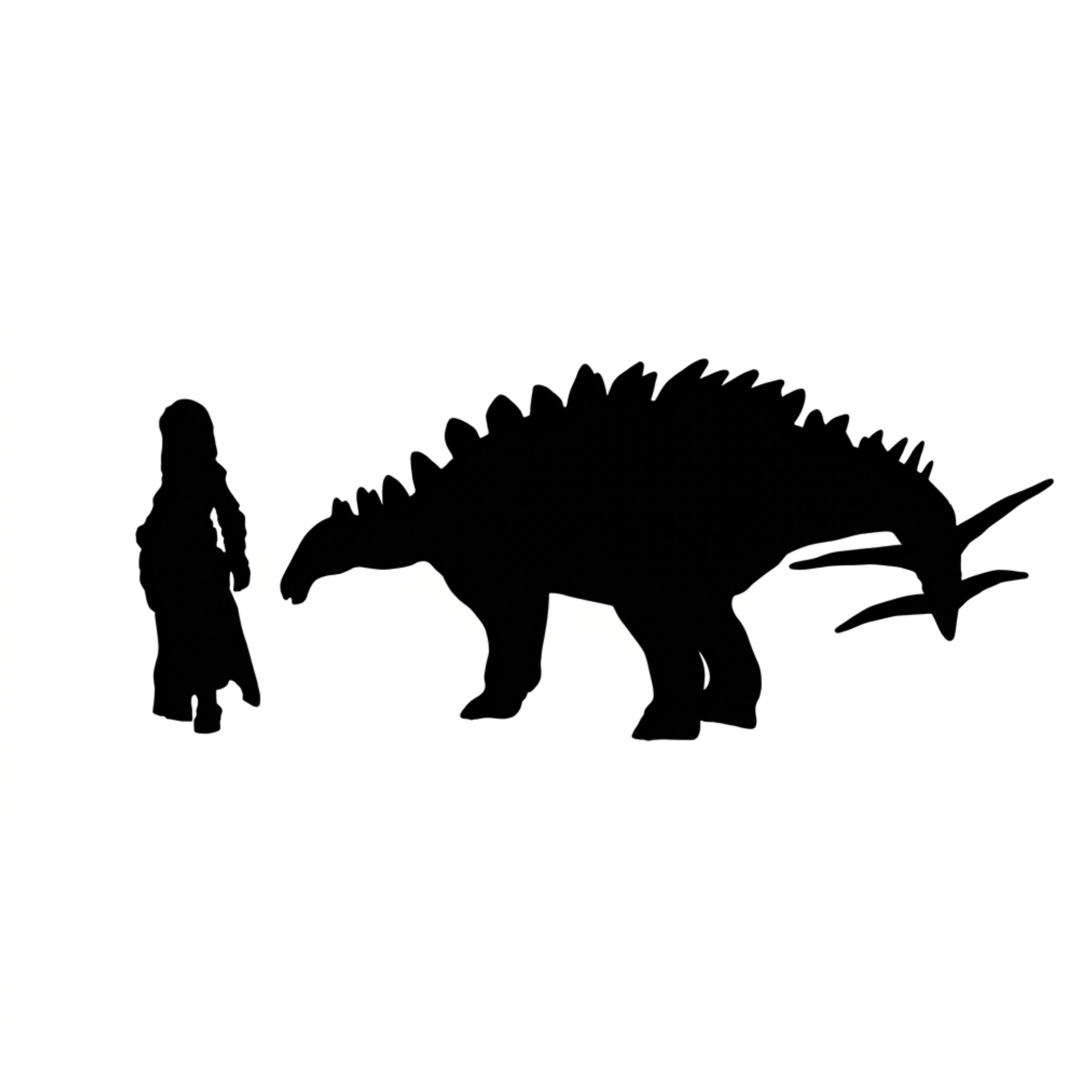 Gigantspinosaurus Walking scale comparison to 28mm human miniature