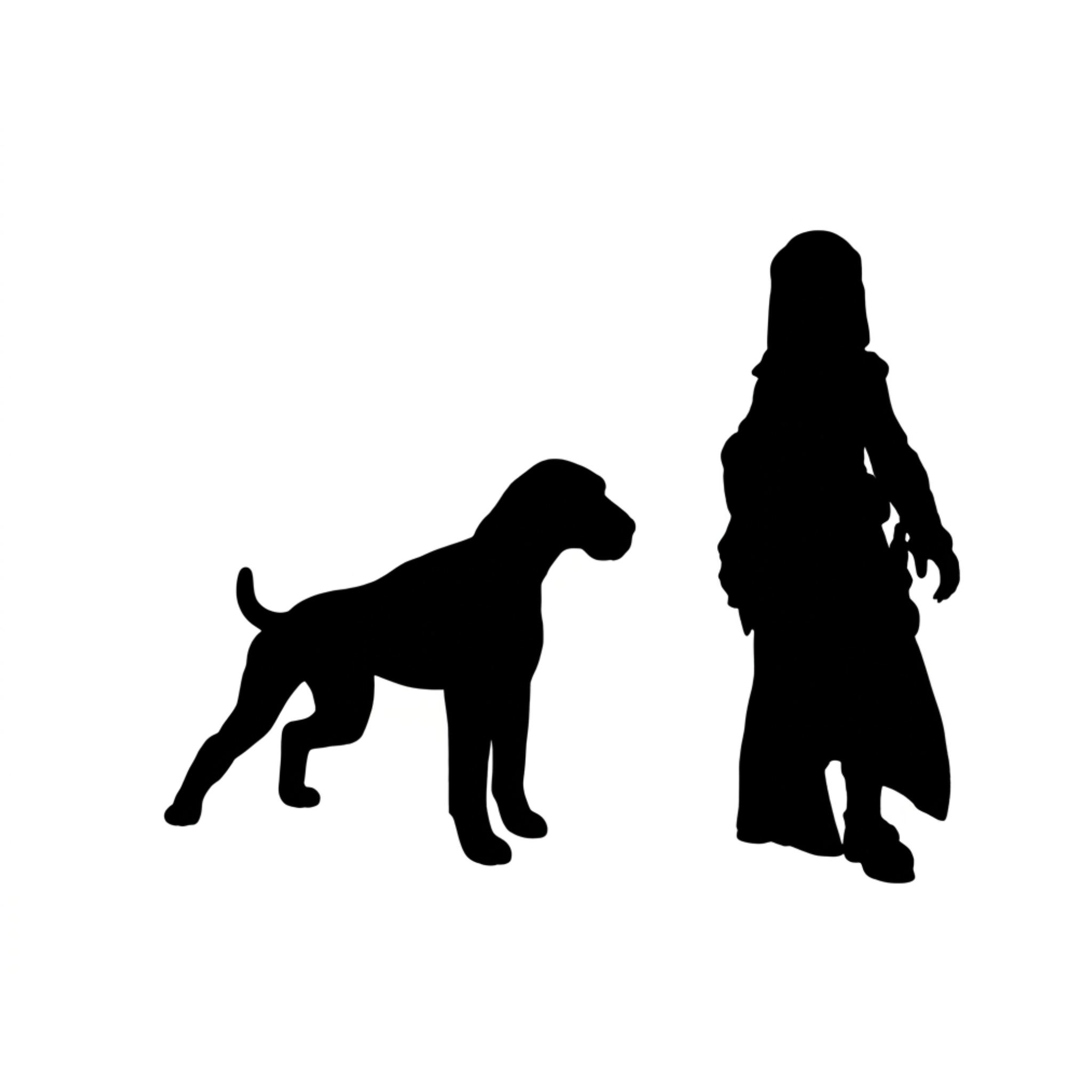 Great Dane scale comparison to 28mm human miniature