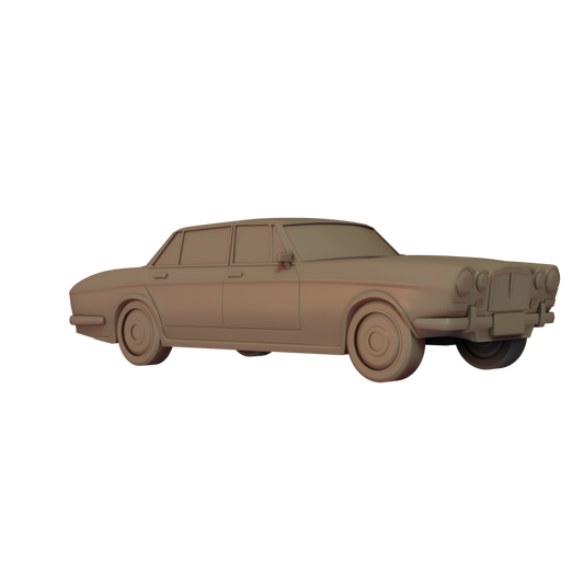 3D Render of Jaguar car miniature side Image