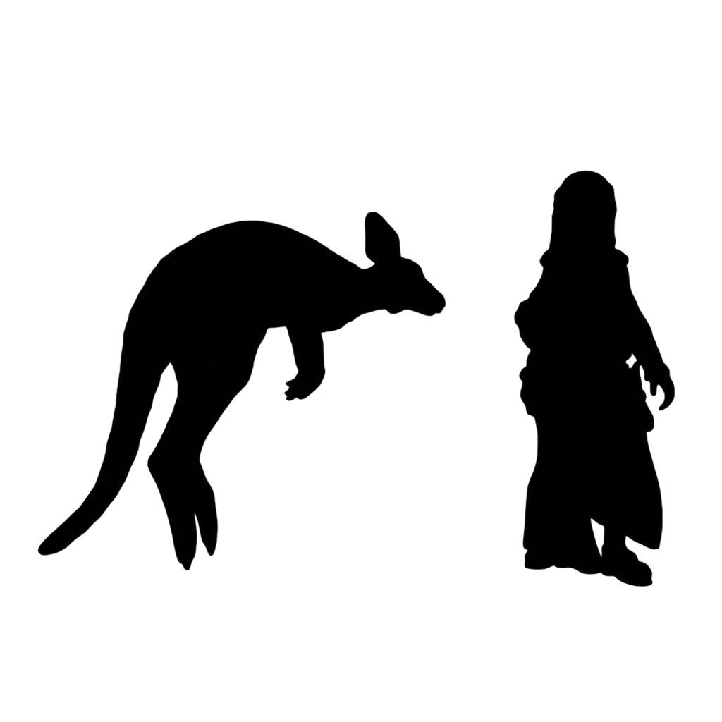 Kangaroo scale comparison to 28mm human miniature