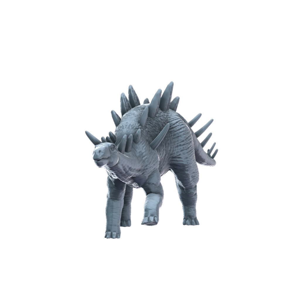 3D printed Kentrosaurus front view