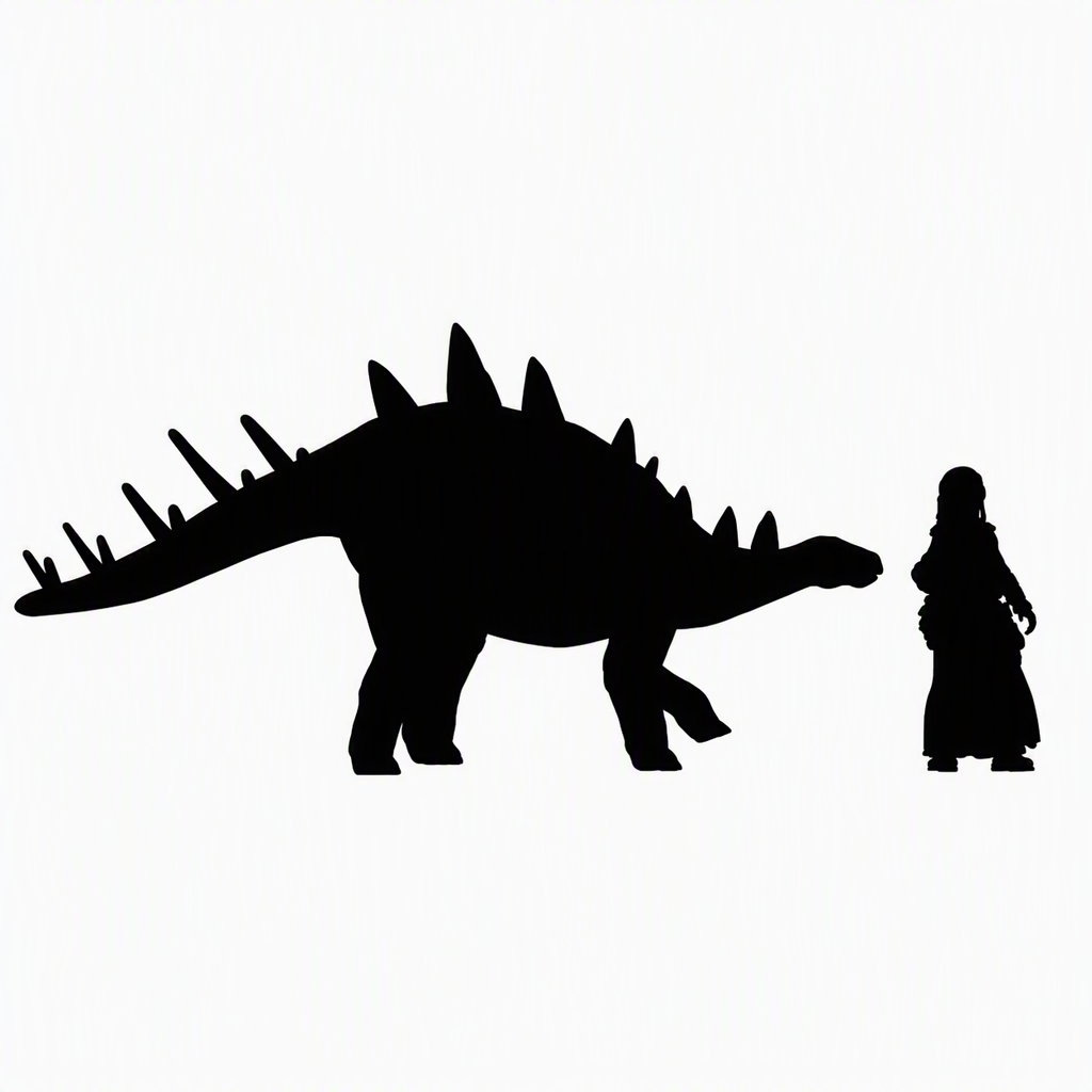 Kentrosaurus scale comparison to 28mm human miniature