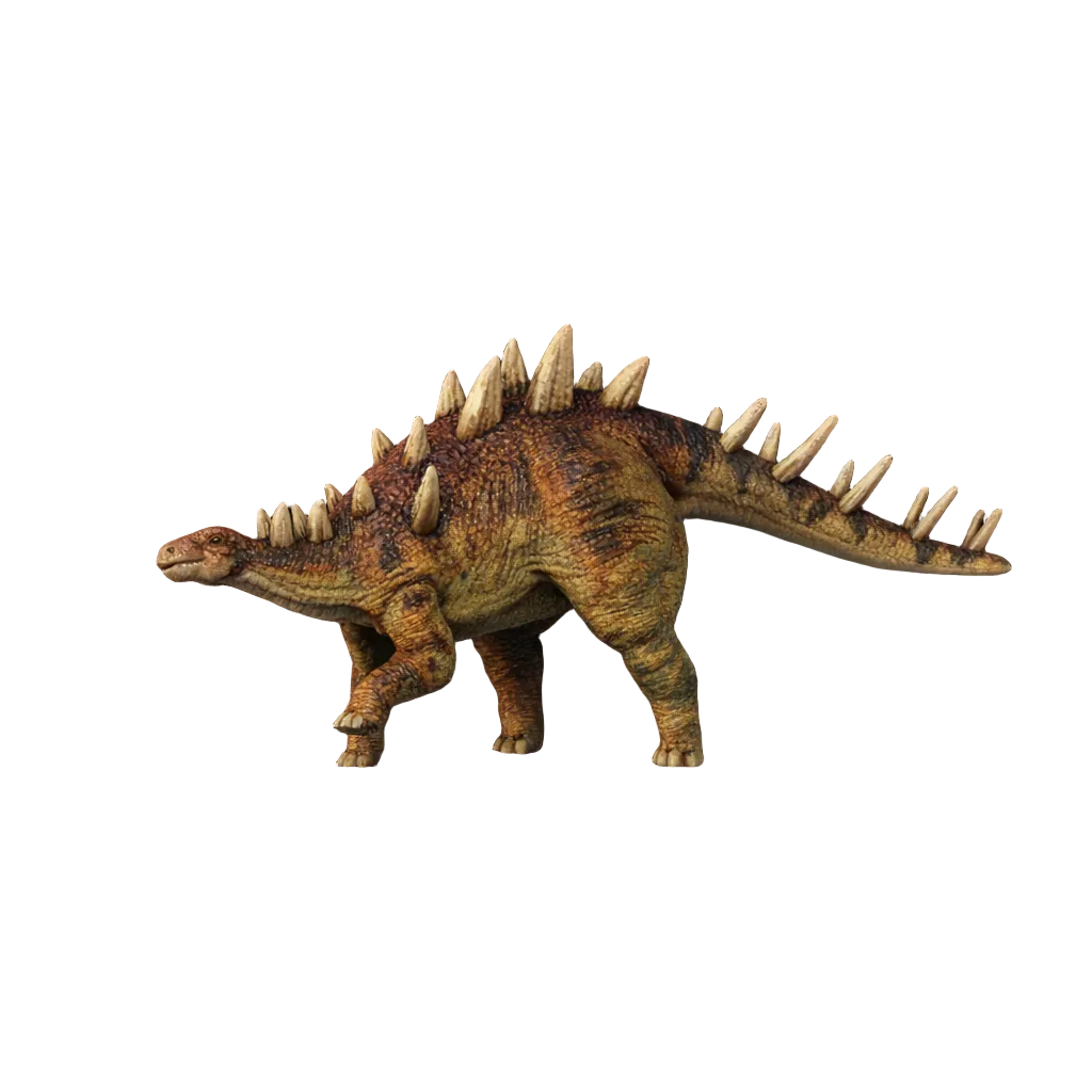 Painted Kentrosaurus 3d printed miniature