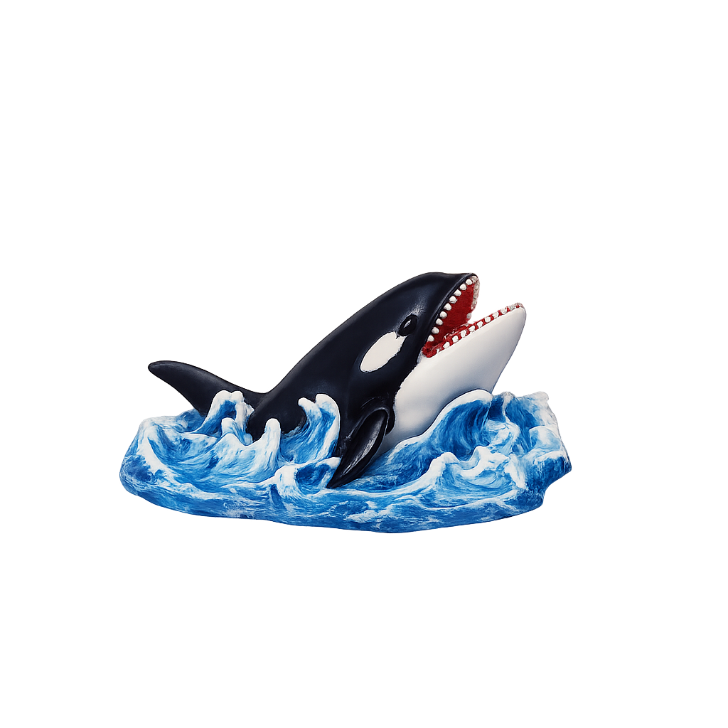 Painted Killer Whale Breaching miniature