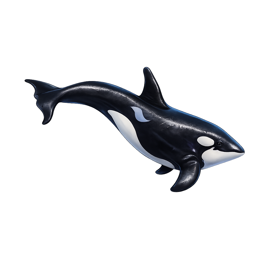 Painted Killer Whale miniature
