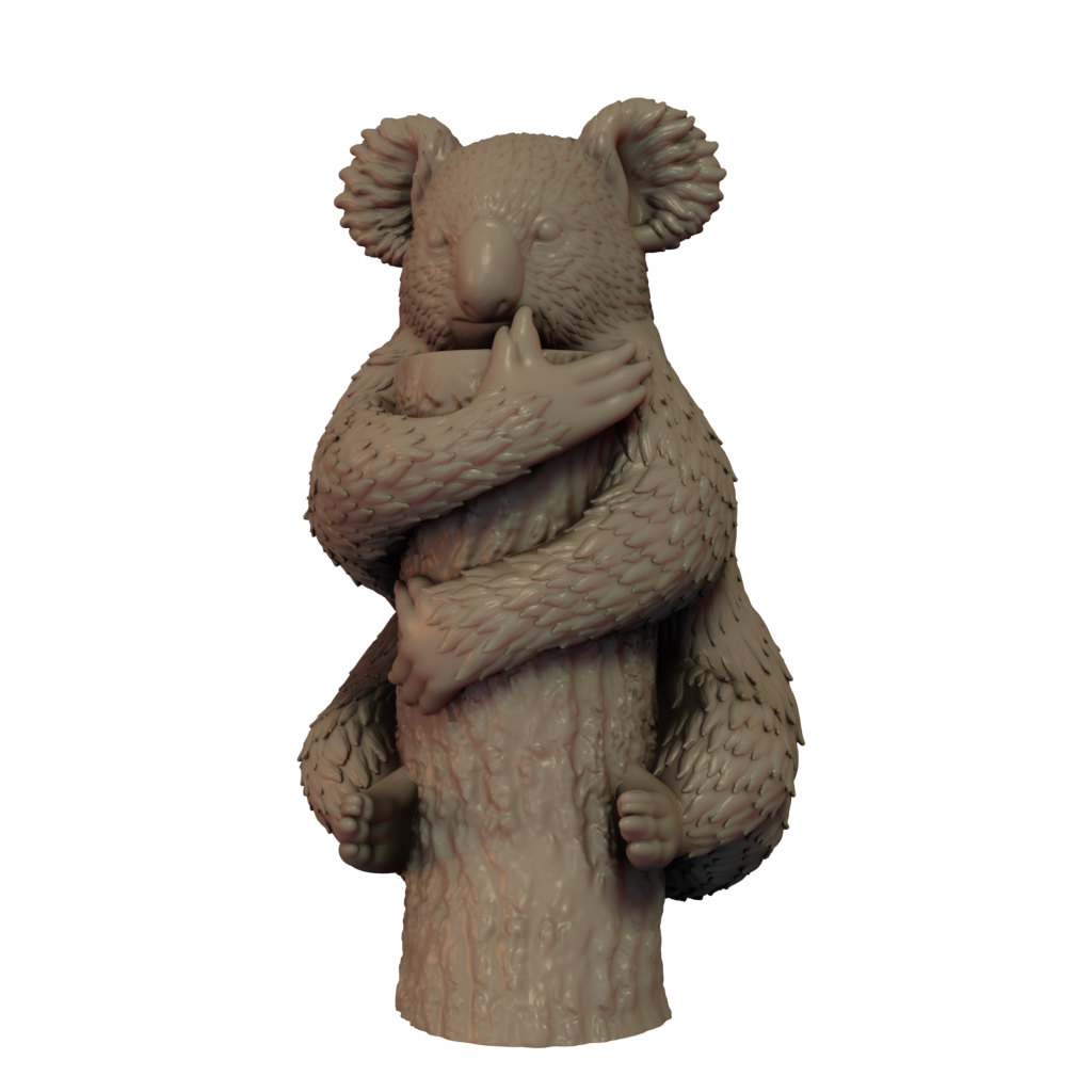 3D printed Koala front view