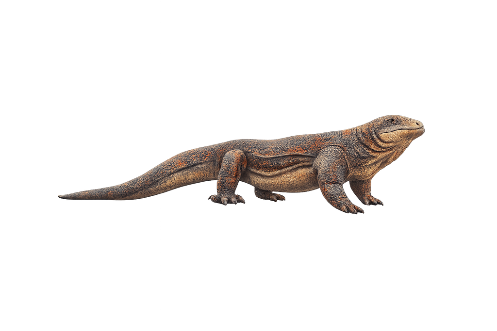 Painted Komodo Dragon Standing miniature