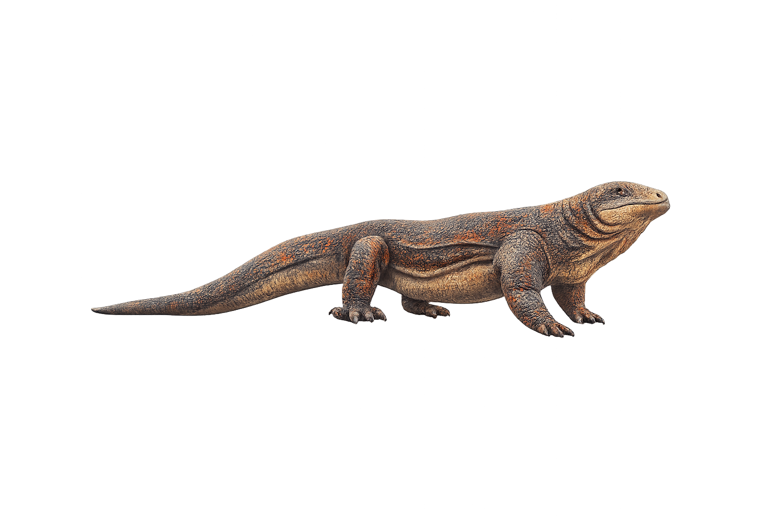 Painted Komodo Dragon Standing miniature