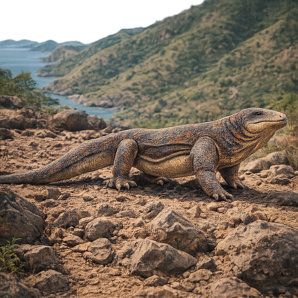 Komodo Dragon Standing - 28mm Miniature