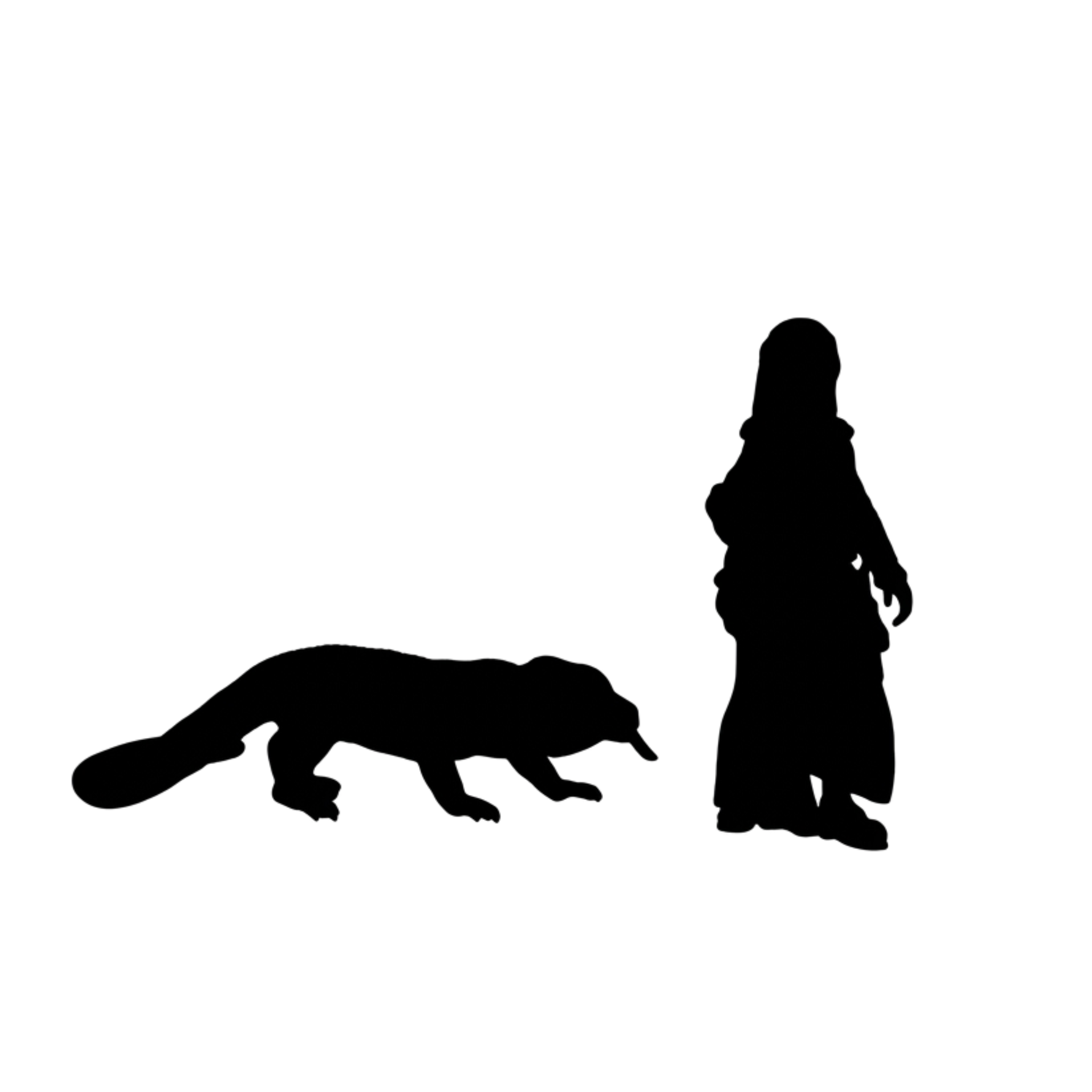 Komodo Dragon Walking scale comparison to 28mm human miniature