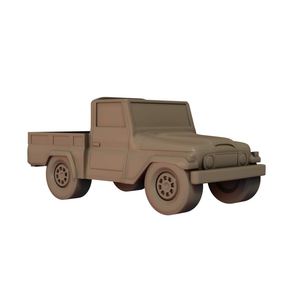 3D Render of Landcruiser car miniature side Image