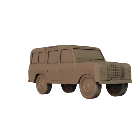3D Render of Landrover car miniature side Image