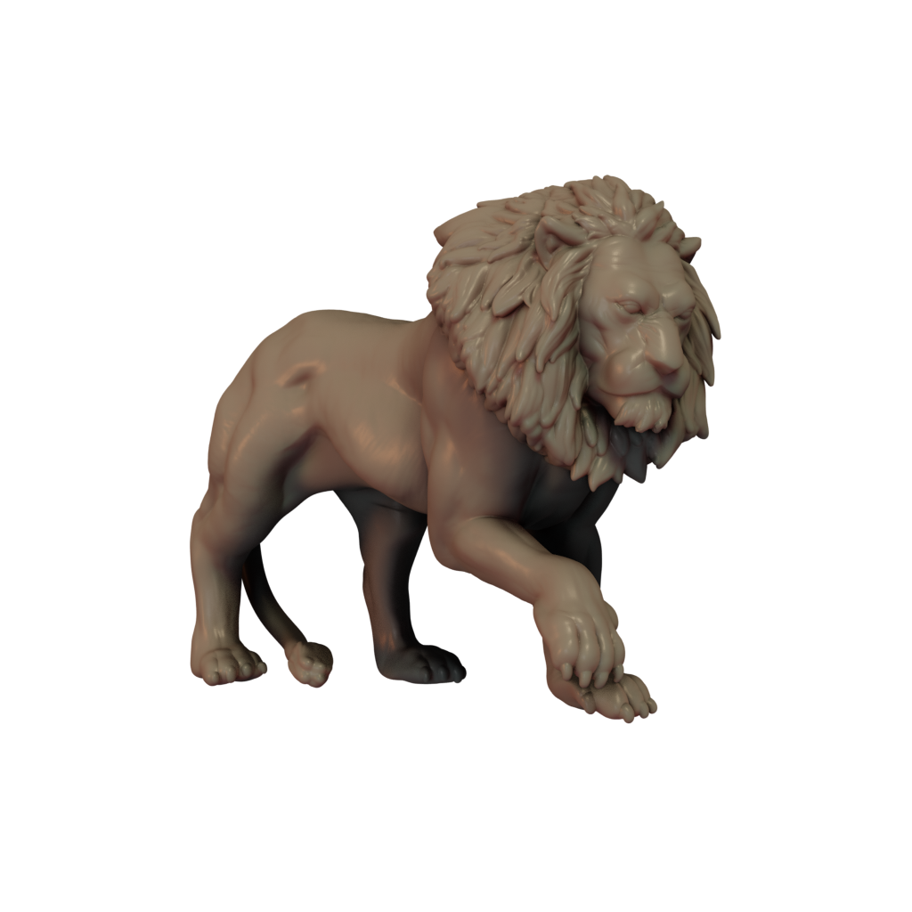 3D printed Lion side view