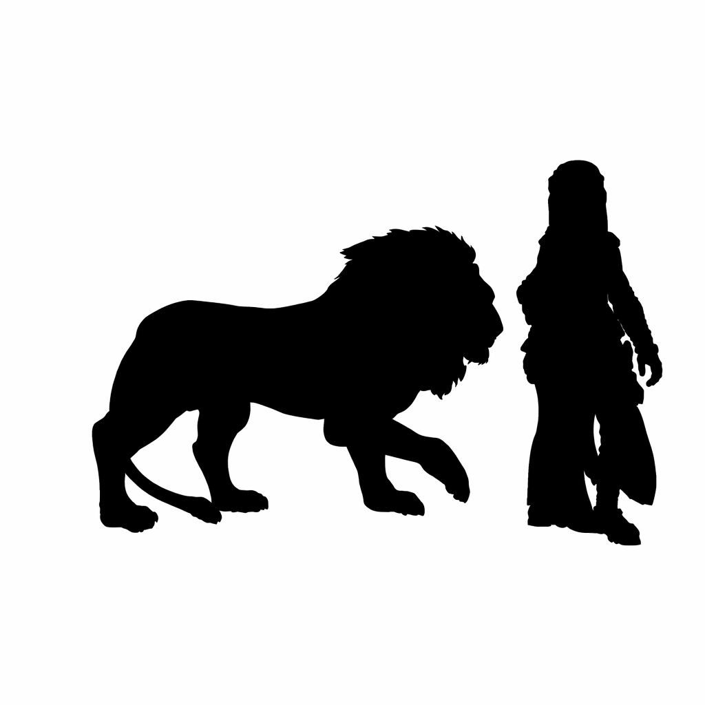 Lion scale comparison to 28mm human miniature