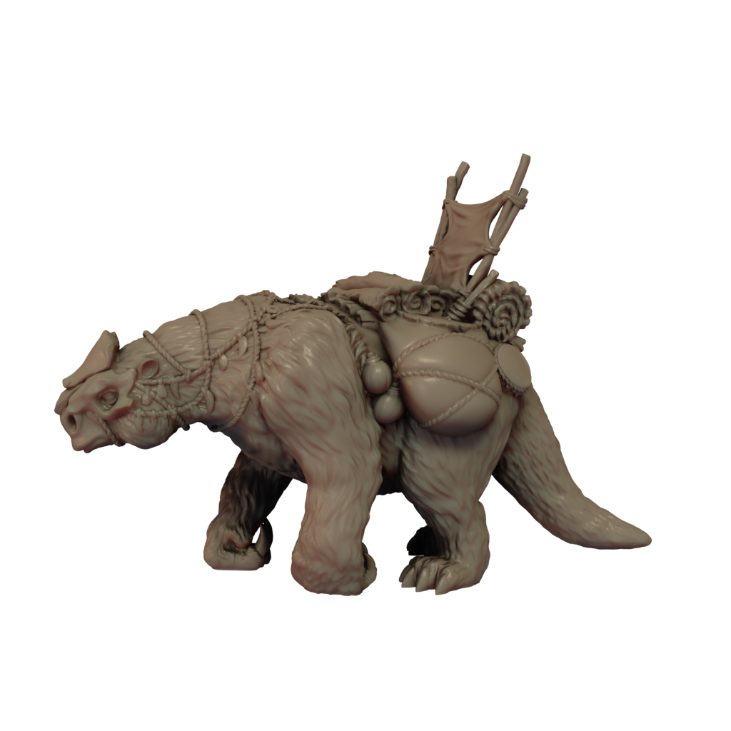 3D Printed Megatherium Armoured side view
