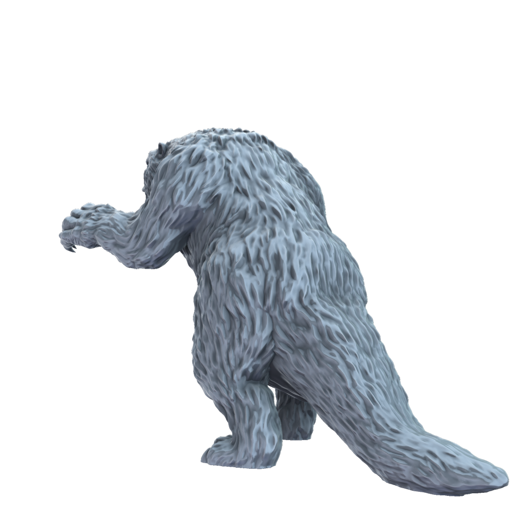 3d printed Megatherium attacking rear view