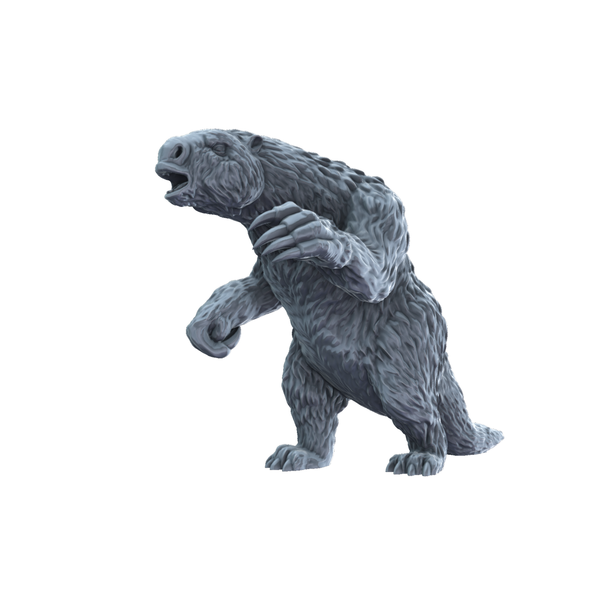 3d printed Megatherium attacking side view