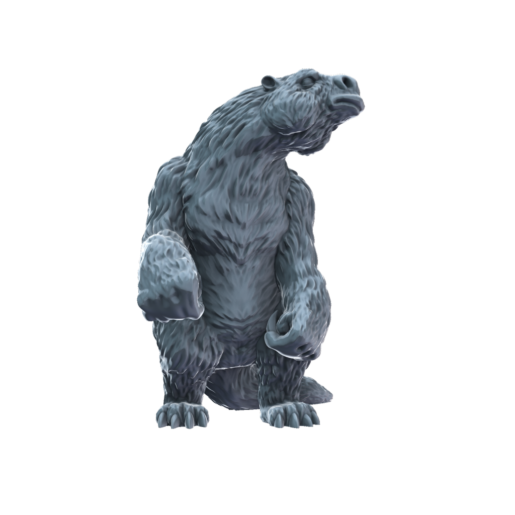 3D printed Megatherium looking front view