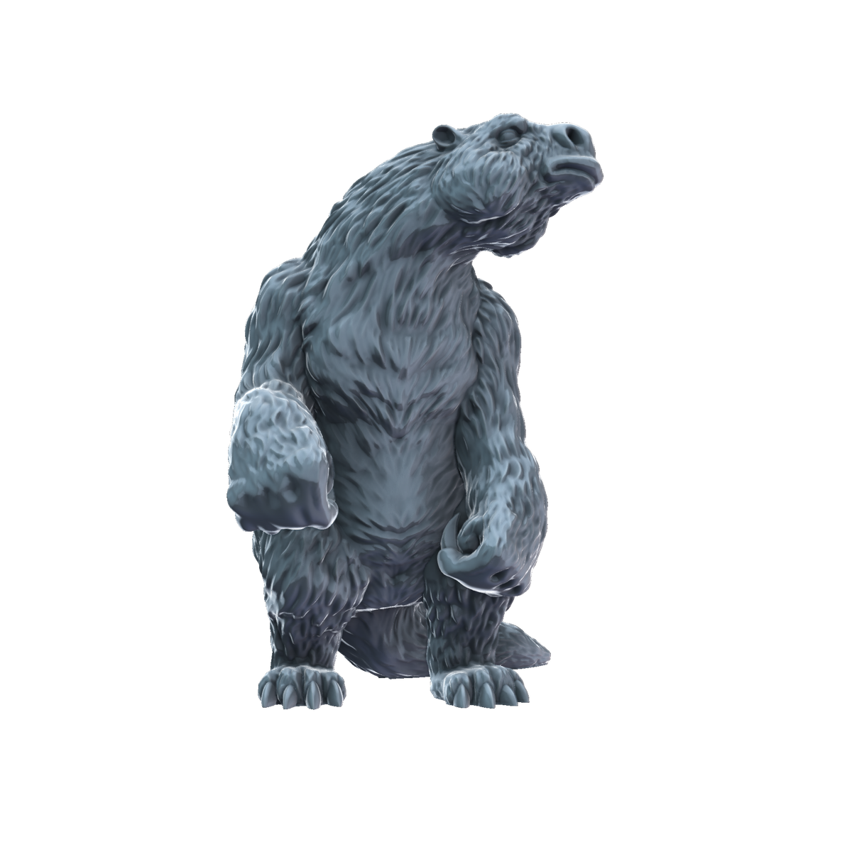 3D printed Megatherium looking front view