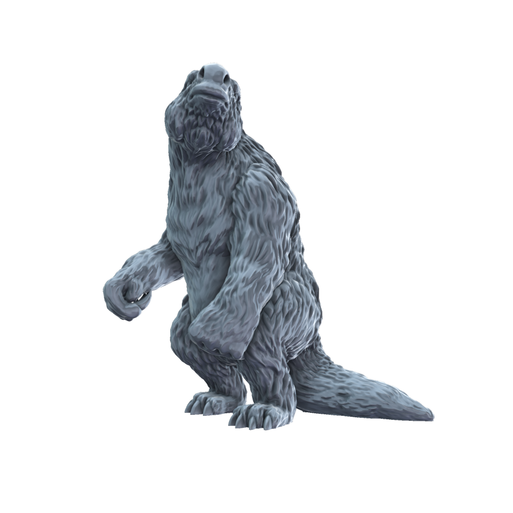 3D printed Megatherium looking side view